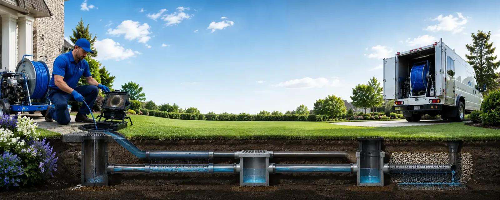 Outdoor drain cleaning information for Elkhorn, WI